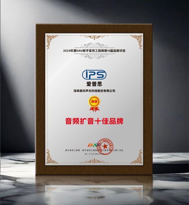 2024年度音频扩音十大品牌”名单公布！龙8游戏国际登录喜讯来袭！ DAV01“
